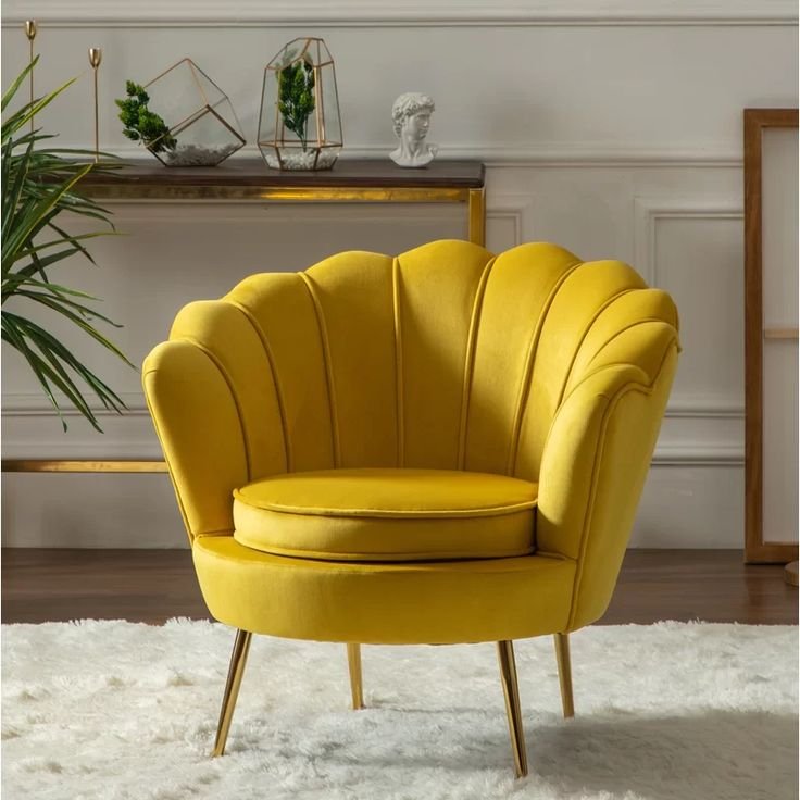 Silla Tipo Concha Senz Amarelo