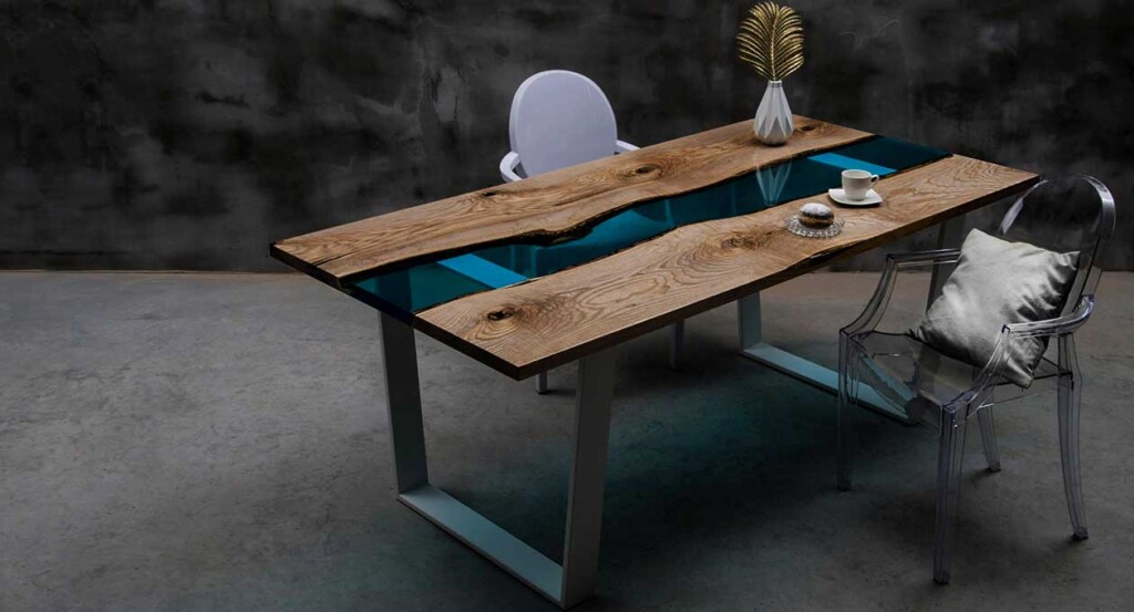 Mesas de Madera con Resina Epóxica