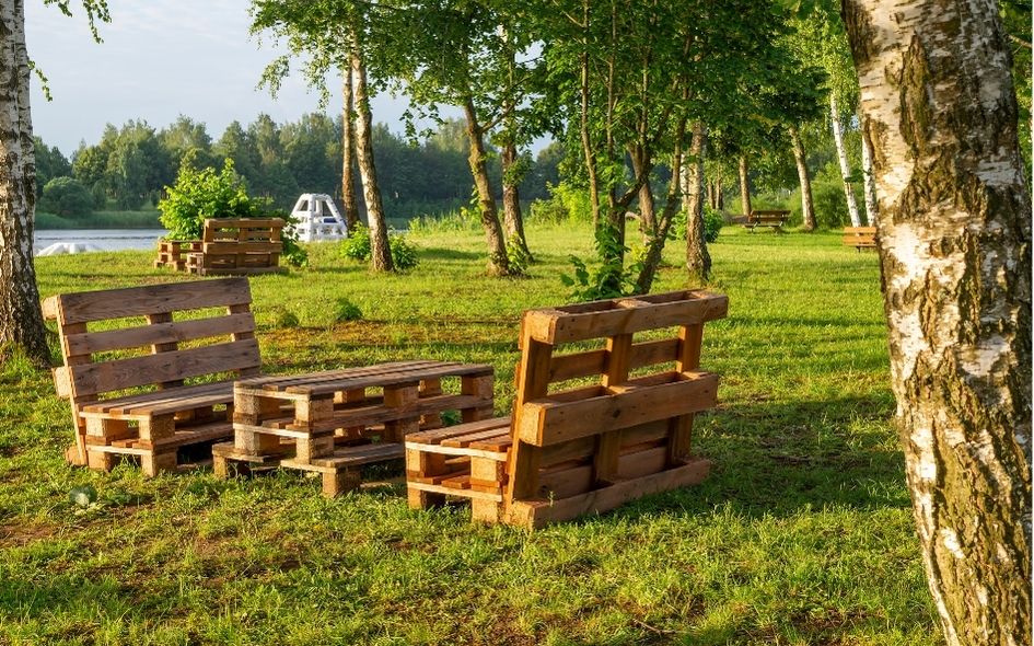 bancas de madera para jardín