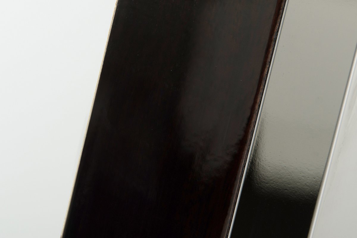 Mesa de comedor Modrest Christa moderna de ébano de alto brillo - Image 5