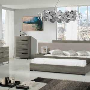 Cómoda italiana moderna de roble gris Nova Domus Enzo