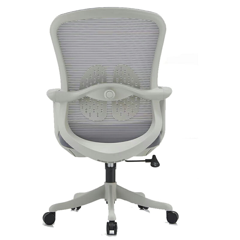 Silla Operativa Organic Mesh y Tela Gris Estructura blanca - Image 2