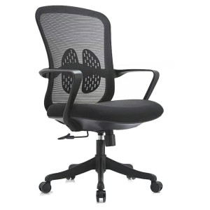 Silla Operativa Organic Mesh y Tela Negro Estructura Negro
