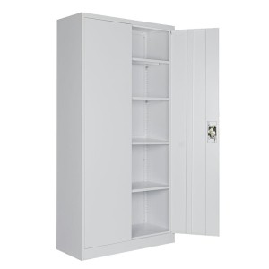 Gabinete Con Puertas Metalicas 1.80 MC Blanco Armado