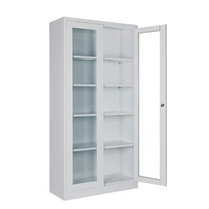 Gabinete con Puertas de Vidrio 1.80 MC Blanco Desarmado