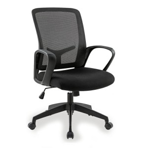 Silla Operativa H9 Mesh y Tela Negro
