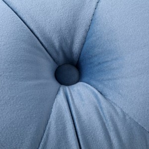 Divani Casa Darla - Sofá seccional curvo de terciopelo azul moderno