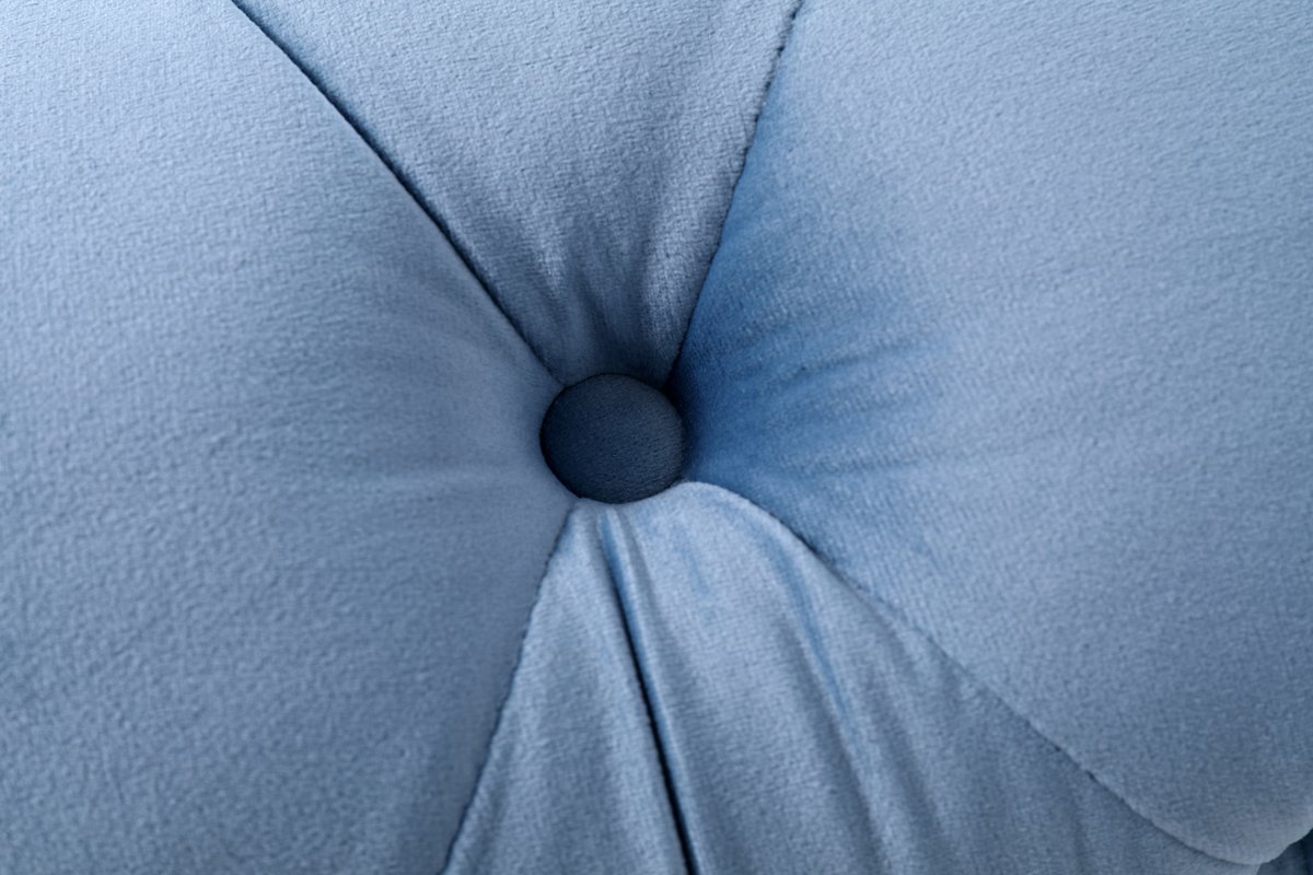 Divani Casa Darla - Sofá seccional curvo de terciopelo azul moderno