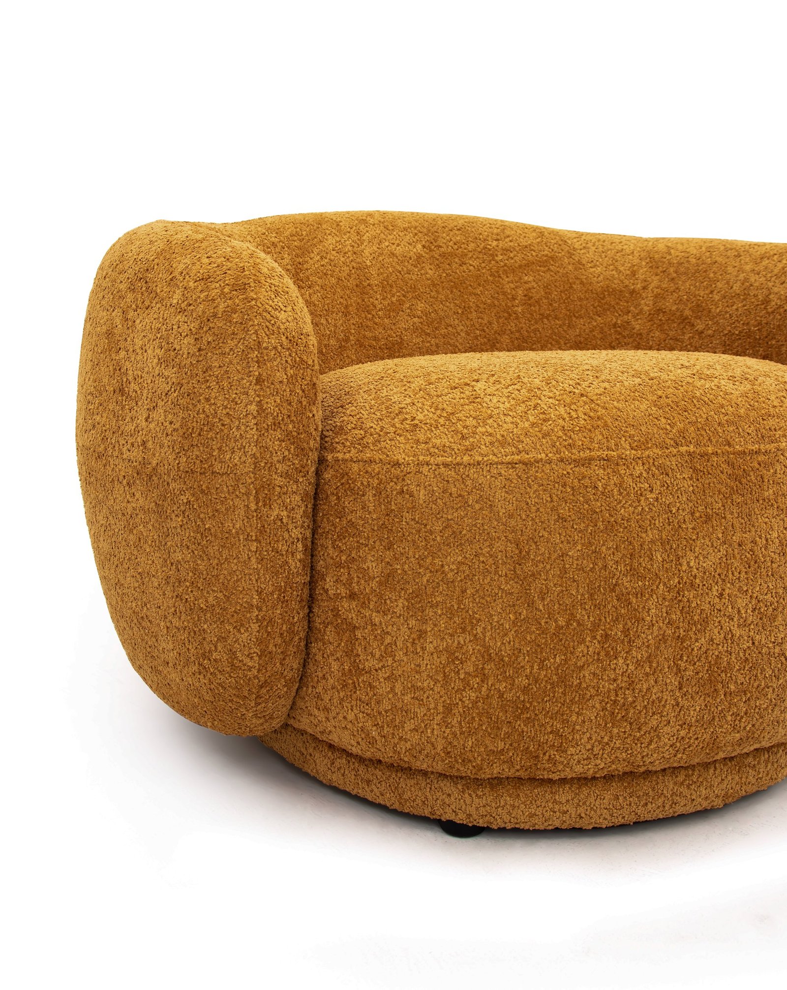 Divani Casa Andrew - Silla decorativa moderna de tela naranja - Image 2