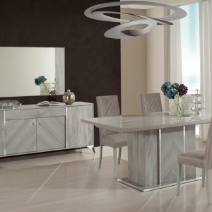 Nova Domus Alexa Espejo buffet italiano moderno gris