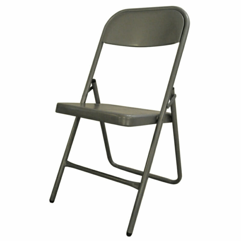Silla visita plegable 1800 metalica gris