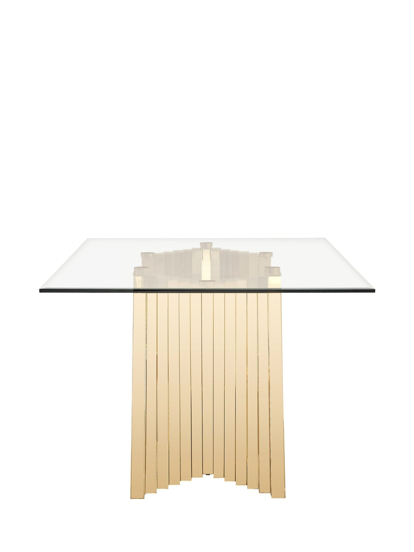 Modrest Buquet - Mesa de comedor rectangular Glam Glass + Champagne Gold - Image 3
