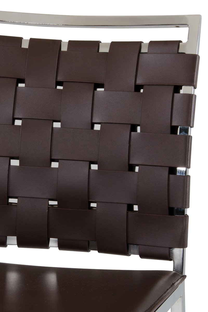 Shasta - Taburete de bar moderno en ecopiel marrón (juego de 2) - Image 3