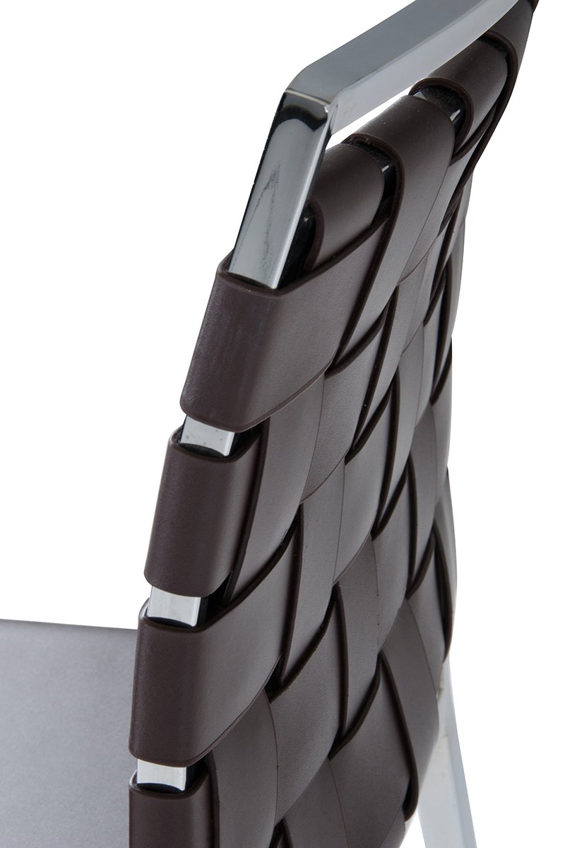 Shasta - Taburete de bar moderno en ecopiel marrón (juego de 2) - Image 2