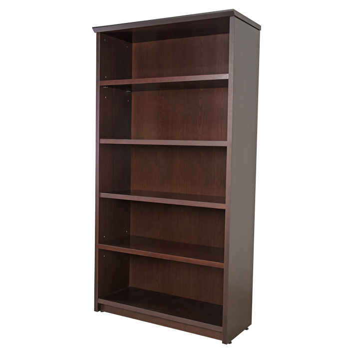 Librero Abierto de Piso Filo 97x35x1.77 Chapa Walnut