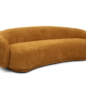 Divani Casa Andrew - Sofá moderno de tela naranja