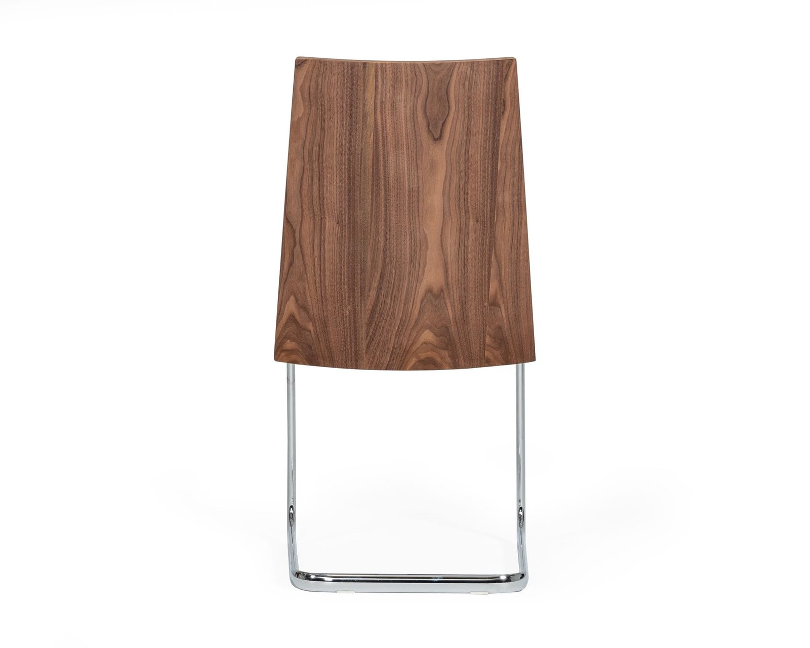 Morgan - Silla de comedor moderna en color blanco y nogal (juego de 2) - Image 4