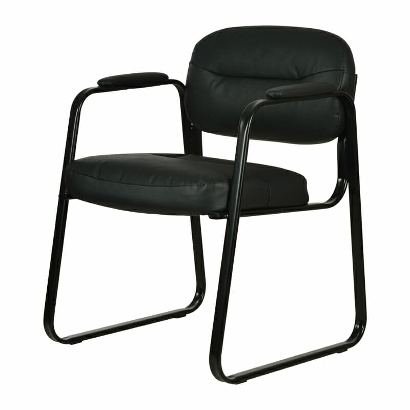 Silla Visita Piel Negro VL653SB11