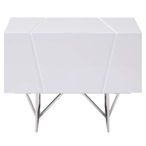 Mesita de noche blanca moderna Modrest Chrysler