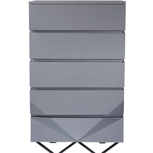 Cómoda Modrest Duke Modern gris y negra cromada