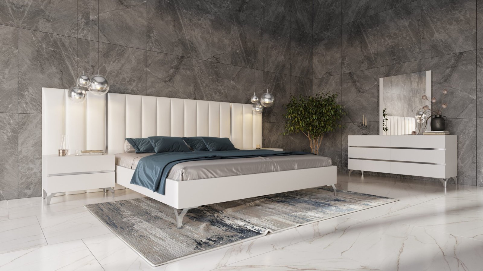 Nova Domus Angela - Cómoda blanca moderna italiana