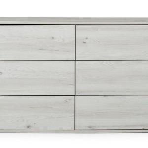 Nova Domus Asus - Cómoda italiana moderna de roble blanco lavado