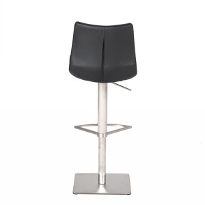 Modrest Aaron - Taburete de bar moderno de ecopiel negro