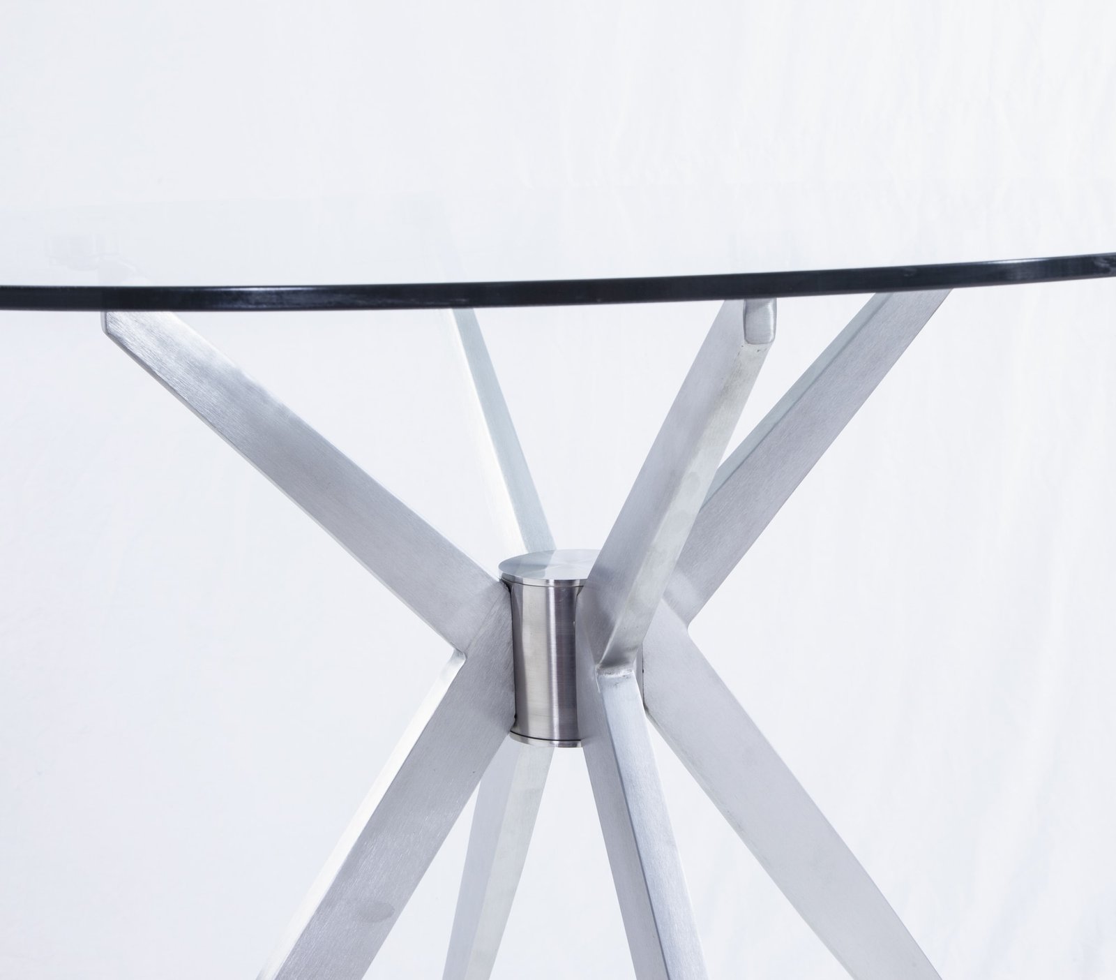 Modrest Dallas - Mesa de comedor moderna de acero inoxidable cepillado - Image 2