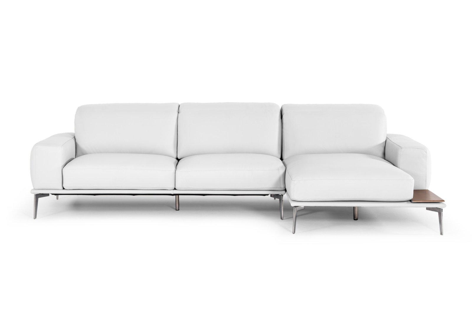 Lamod Italia Villeneuve - Sofá seccional moderno de cuero italiano blanco - Image 2