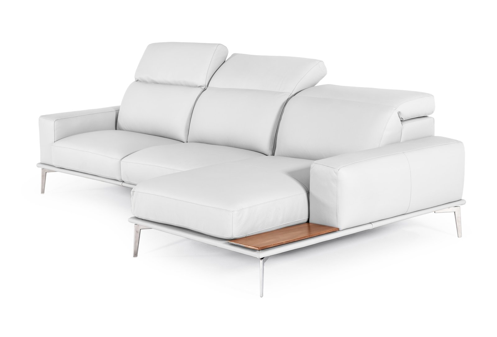 Lamod Italia Villeneuve - Sofá seccional moderno de cuero italiano blanco - Image 4