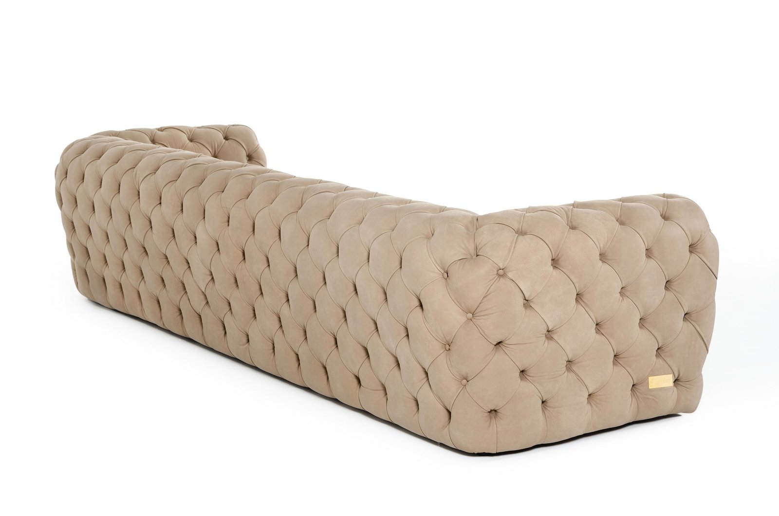 Lamod Italia Ellington- Sofá italiano de 4 plazas de piel nobuck beige - Image 3