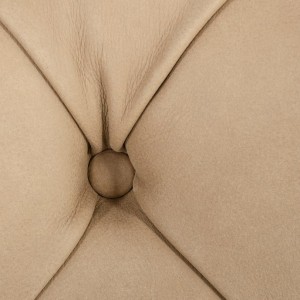 Lamod Italia Ellington- Sofá italiano de 4 plazas de piel nobuck beige