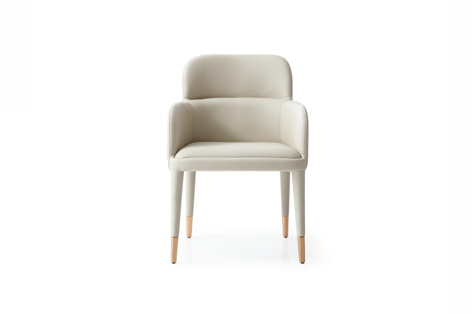 Modrest Cortina - Sillón de comedor moderno en ecopiel beige