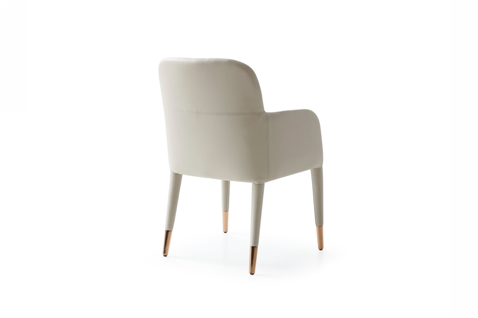 Modrest Cortina - Sillón de comedor moderno en ecopiel beige - Image 2