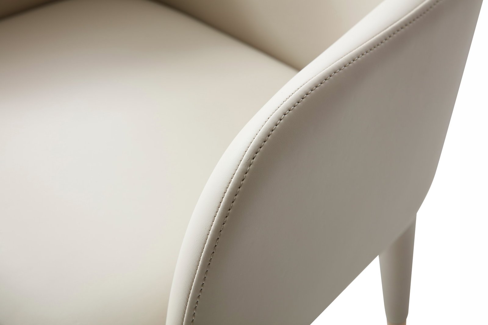 Modrest Cortina - Sillón de comedor moderno en ecopiel beige - Image 5