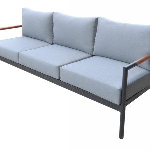 Renava Kiowa - Conjunto de sofás moderno para exteriores en gris y negro