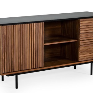 Modrest Maggie - Buffet moderno de nogal y gris