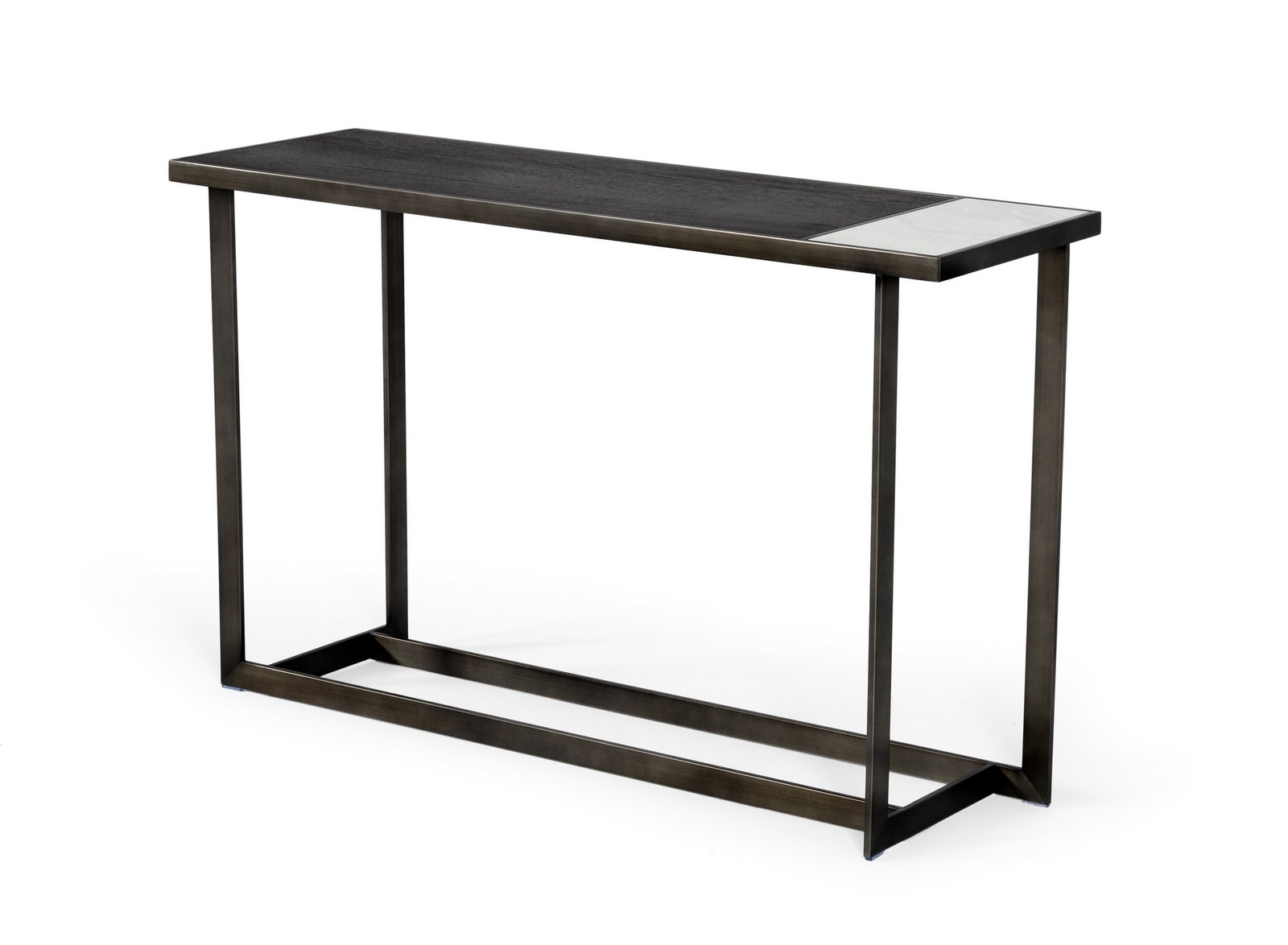 Modrest Fargo – Mesa consola moderna de cerámica y nogal gris