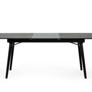 Modrest Addax - Mesa de comedor extensible moderna en negro