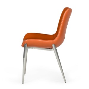 Modrest Holt - Silla de comedor moderna de ecopiel coñac (juego de 2)