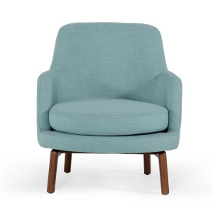 Modrest Metzler - Silla decorativa moderna de tela verde menta