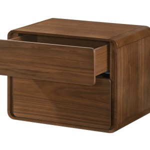 Modrest Dustin - Mesita de noche moderna de nogal