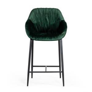 Modrest Katrina - Taburete de bar moderno de tela verde