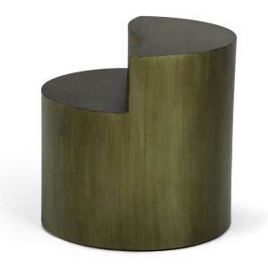 Modrest Avocet- Mesa auxiliar gris moderna