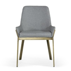 Modrest Ganon - Silla de comedor moderna de latón antiguo y gris