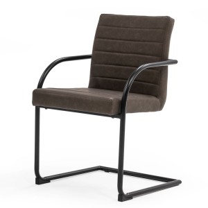 Modrest Ivey - Silla de comedor moderna en color marrón (juego de 2)