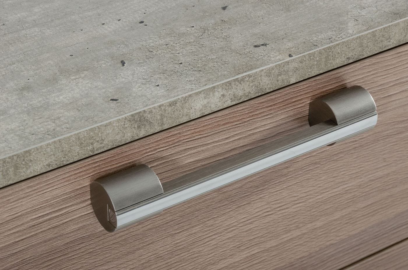 Nova Domus Boston - Mesita de noche moderna de roble marrón y acero inoxidable cepillado - Image 3