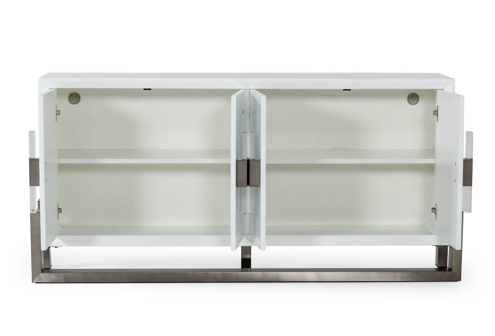 Modrest Lenny - Buffet moderno de acero inoxidable y color blanco brillante - Image 2