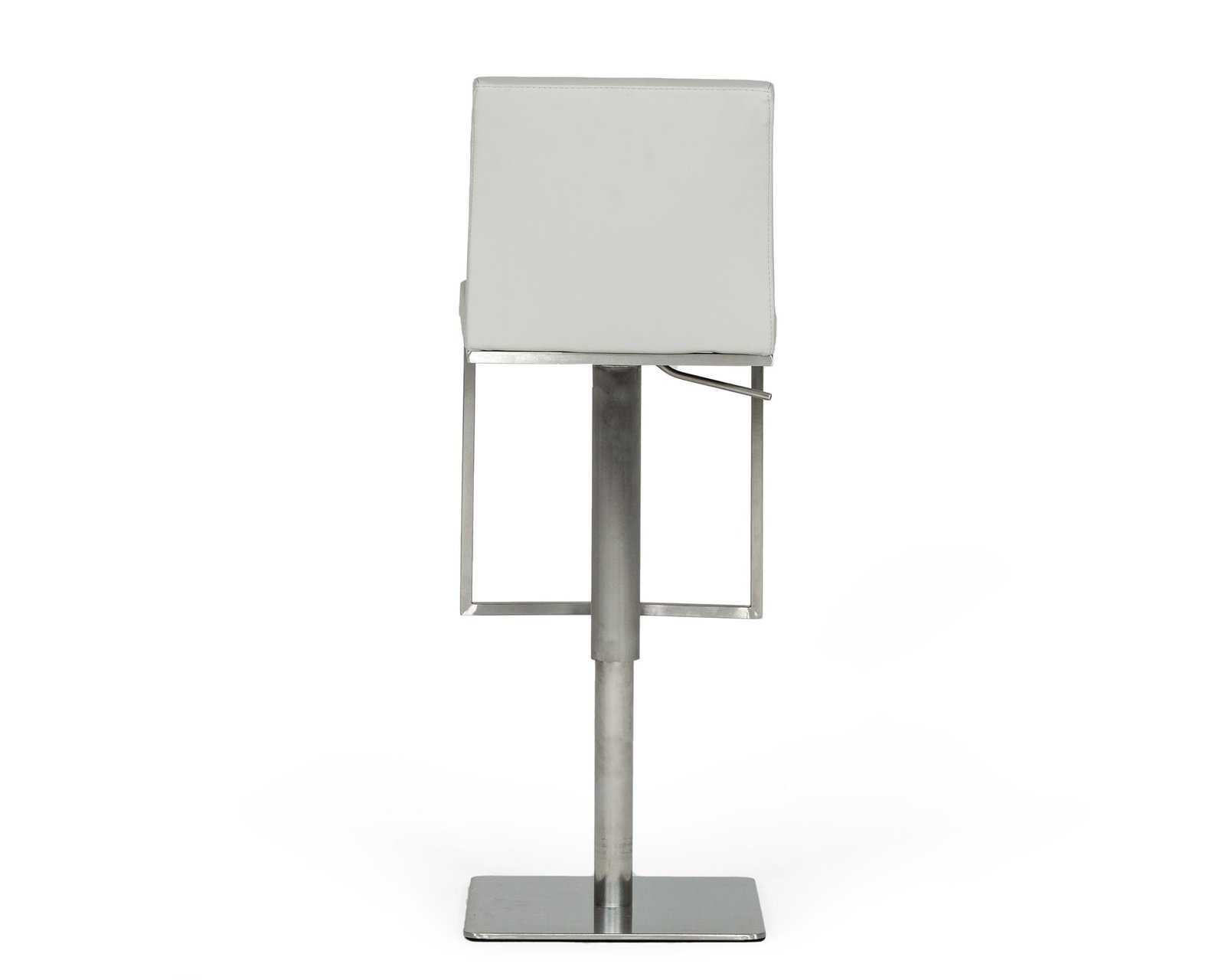 Modrest Folsum - Taburete de bar moderno de acero inoxidable cepillado y gris claro - Image 3