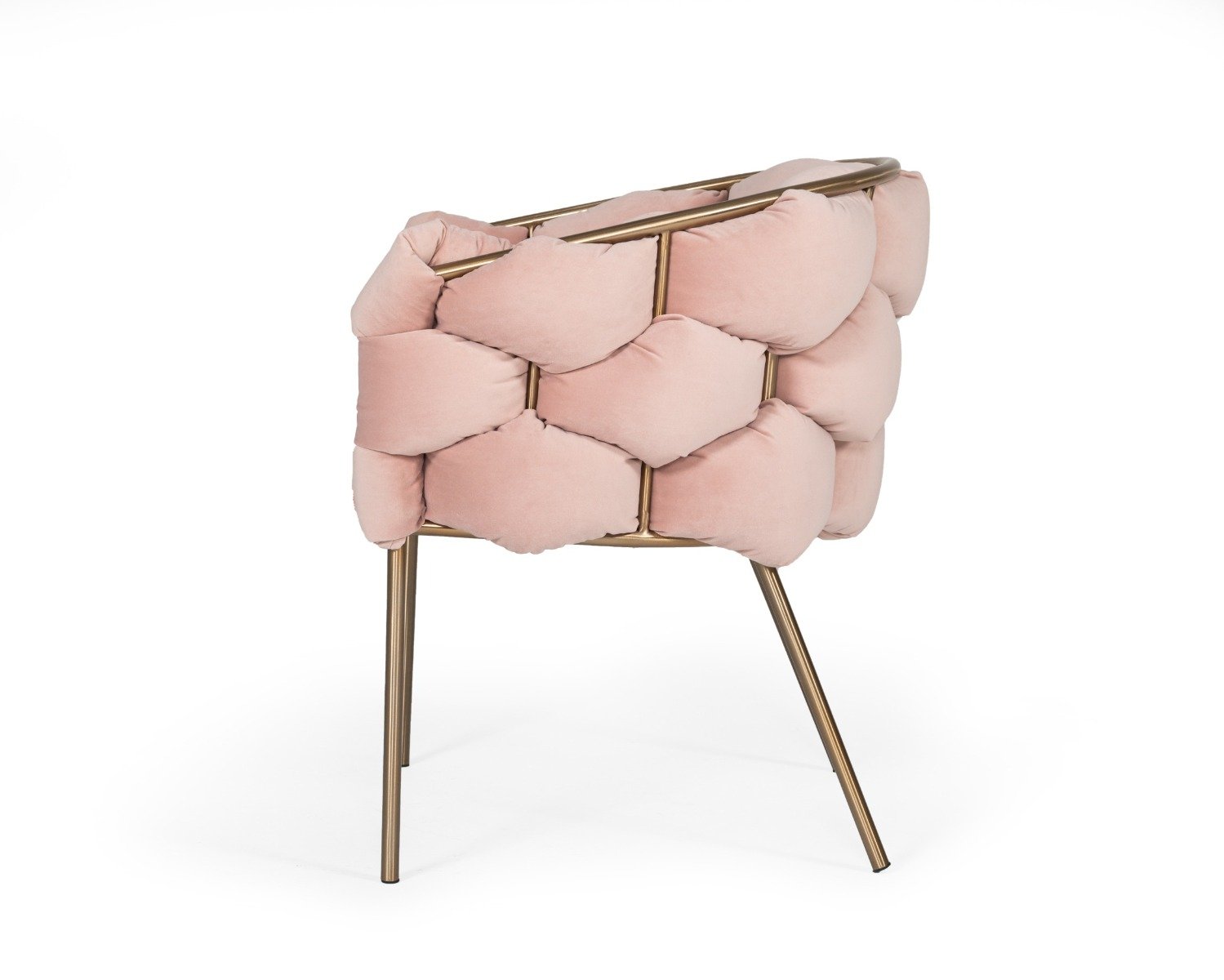 Modrest Debra - Silla de comedor moderna de tela rosa